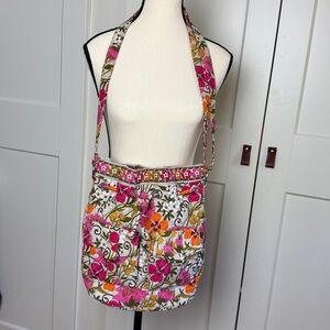 Vera Bradley Quick Draw Bag Tea Garden Crossbody Shoulder Drawstring Floral Bag